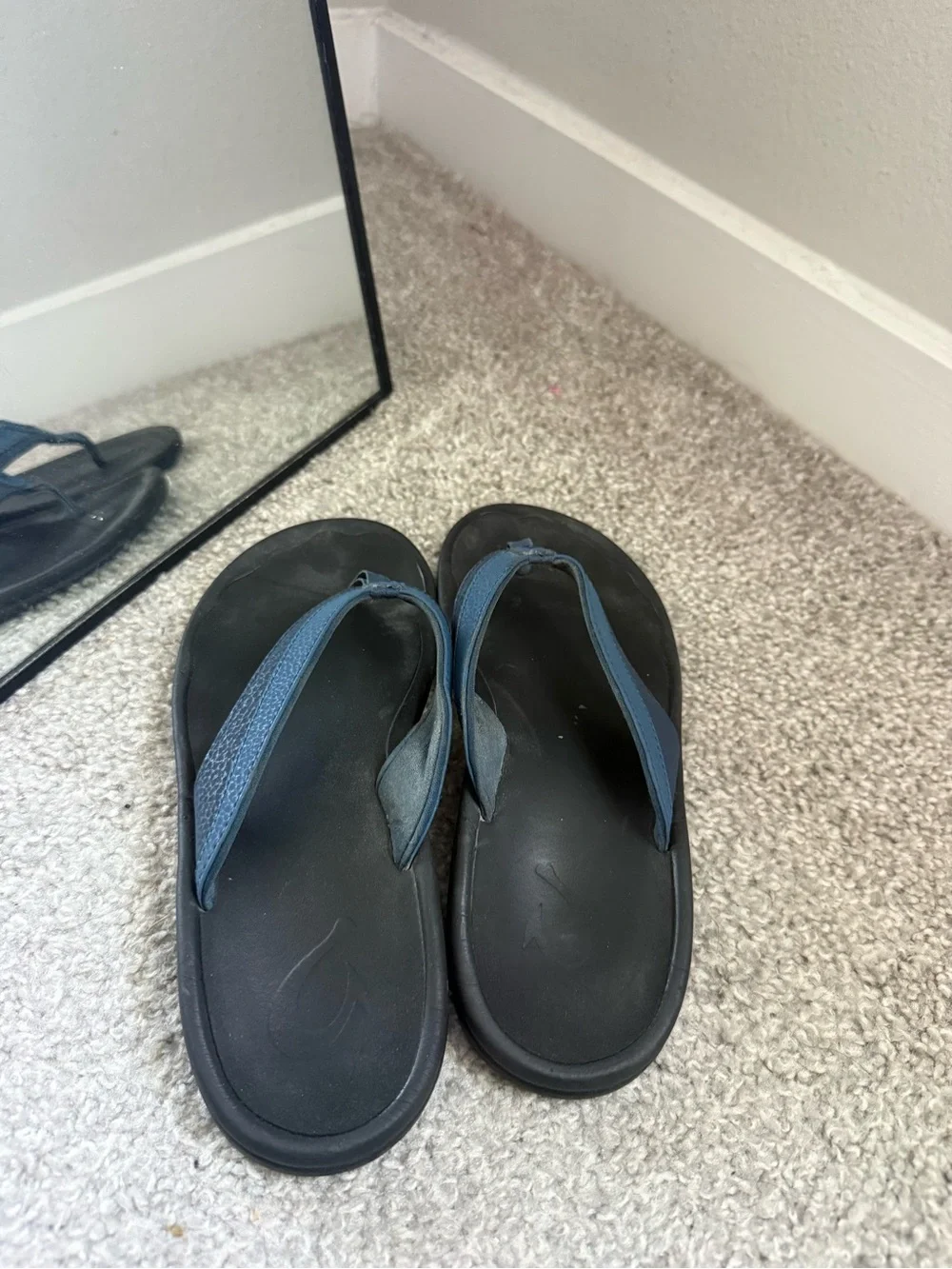 Olukai Ohana Womans Thong Blue Sandal